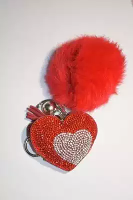 pompon coeur multicolore