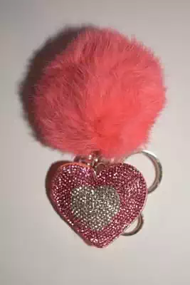 pompon coeur multicolore
