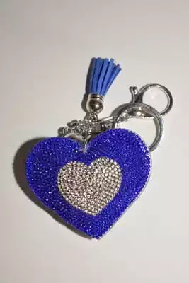 pompon coeur multicolore