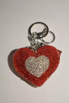 pompon coeur multicolore