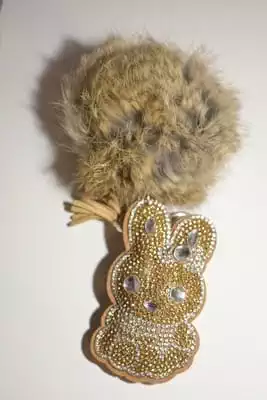 pompon lapin multicolore